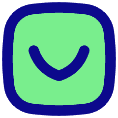 Tailless Line Arrow Down Square Icon from Flex Pop Set