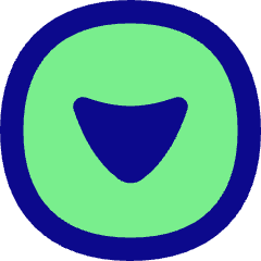 Tailless Triangle Arrow Down Circle Icon from Flex Pop Set