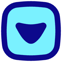 Tailless Triangle Arrow Down Square Icon from Flex Pop Set