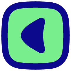 Tailless Triangle Arrow Left Square Icon from Flex Pop Set