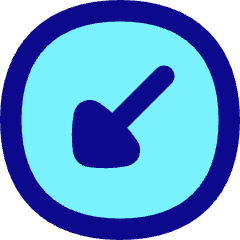 Triangle Arrow Diagonal Bottom Left Circle Icon from Flex Pop Set