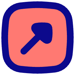Triangle Arrow Diagonal Top Right Square Icon from Flex Pop Set