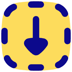 Triangle Arrow Down Dashed Square Icon from Flex Pop Set