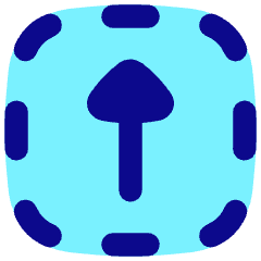 Triangle Arrow Up Dashed Square Icon from Flex Pop Set