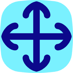 Line Arrow Move Icon from Flex Pop Set