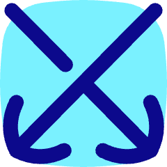 Line Arrow Crossover Down Icon from Flex Pop Set