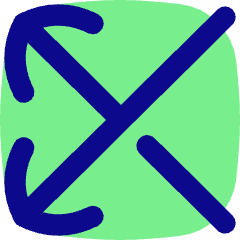 Line Arrow Crossover Left Icon from Flex Pop Set