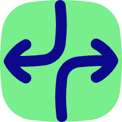 Line Arrow Dodge 1 Icon from Flex Pop Set