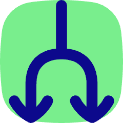 Line Arrow Split Down 1 Icon from Flex Pop Set