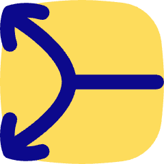 Line Arrow Split Vertical Left 2 Icon from Flex Pop Set