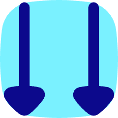 Double Triangle Arrow Down Icon from Flex Pop Set