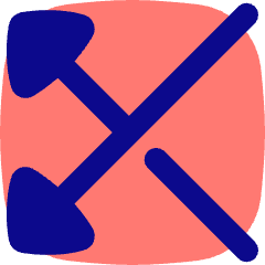 Triangle Arrow Crossover Left Icon from Flex Pop Set