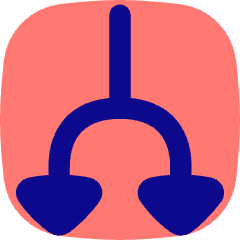 Triangle Arrow Split Down 1 Icon from Flex Pop Set