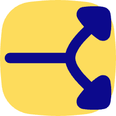 Triangle Arrow Split Vertical Right 2 Icon from Flex Pop Set