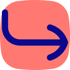 Line Arrow Bend Down Right Icon from Flex Pop Set