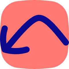 Line Arrow Bounce Down Left Icon from Flex Pop Set