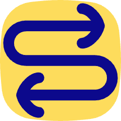 Line Arrow Curvy Both Direction 4 Icon from Flex Pop Set