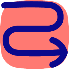 Line Arrow Curvy Right Down Icon from Flex Pop Set