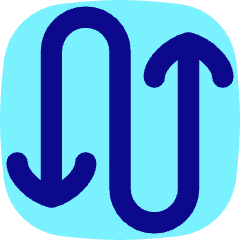 Line Arrow Curvy Up Down 3 Icon from Flex Pop Set