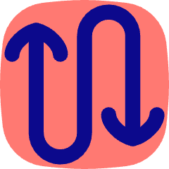 Line Arrow Curvy Up Down 4 Icon from Flex Pop Set