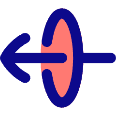 Line Arrow Elipse Left Icon from Flex Pop Set