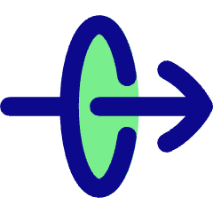 Line Arrow Elipse Right Icon from Flex Pop Set