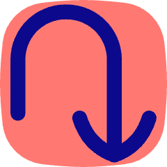 Line Arrow Turn Down Right Icon from Flex Pop Set
