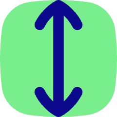 Line Arrow Vertical Icon from Flex Pop Set