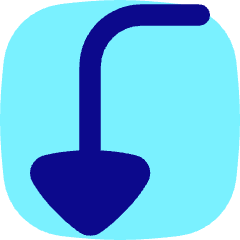 Triangle Arrow Bend Left Down Icon from Flex Pop Set