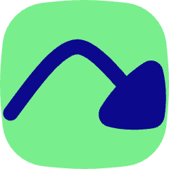Triangle Arrow Bounce Down Right Icon from Flex Pop Set