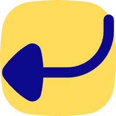 Triangle Arrow Curve Down Left Icon from Flex Pop Set
