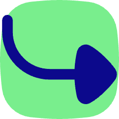 Triangle Arrow Curve Down Right Icon from Flex Pop Set