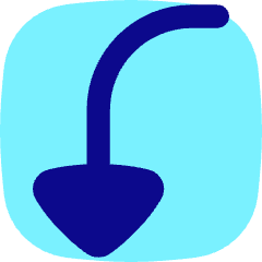 Triangle Arrow Curve Left Down Icon from Flex Pop Set