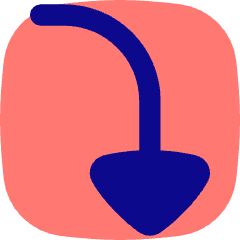 Triangle Arrow Curve Right Down Icon from Flex Pop Set