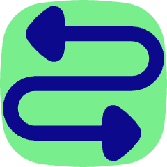 Triangle Arrow Curvy Both Direction 3 Icon from Flex Pop Set