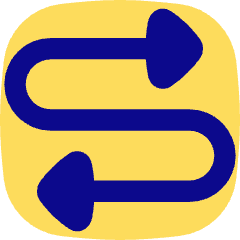 Triangle Arrow Curvy Both Direction 4 Icon from Flex Pop Set