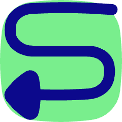 Triangle Arrow Curvy Left Down Icon from Flex Pop Set