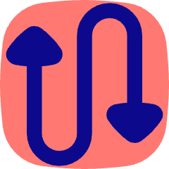 Triangle Arrow Curvy Up Down 4 Icon from Flex Pop Set
