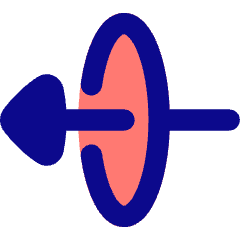 Triangle Arrow Elipse Left Icon from Flex Pop Set