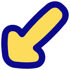 Thick Arrow Diagonal Bottom Left Icon from Flex Pop Set