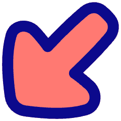 Thick Arrow Diagonal Bottom Left Large Icon from Flex Pop Set