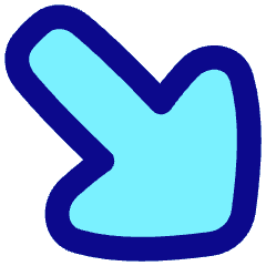 Thick Arrow Diagonal Bottom Right Large Icon from Flex Pop Set