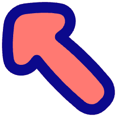 Thick Arrow Diagonal Upper Left Icon from Flex Pop Set