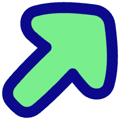Thick Arrow Diagonal Upper Right Large Icon from Flex Pop Set