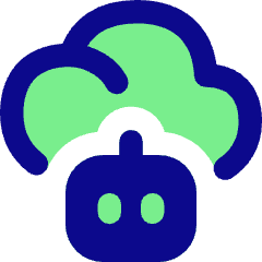 Ai Cloud Robot Icon from Flex Pop Set