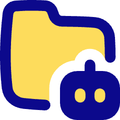 Ai Folder Robot Icon from Flex Pop Set