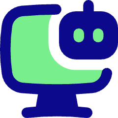 Computer Ai Robot Icon from Flex Pop Set