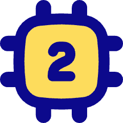 Computer Chip Two Core Icon from Flex Pop Set