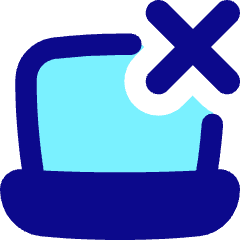 Laptop Delete Cross Icon from Flex Pop Set