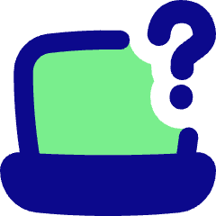 Laptop Help Icon from Flex Pop Set